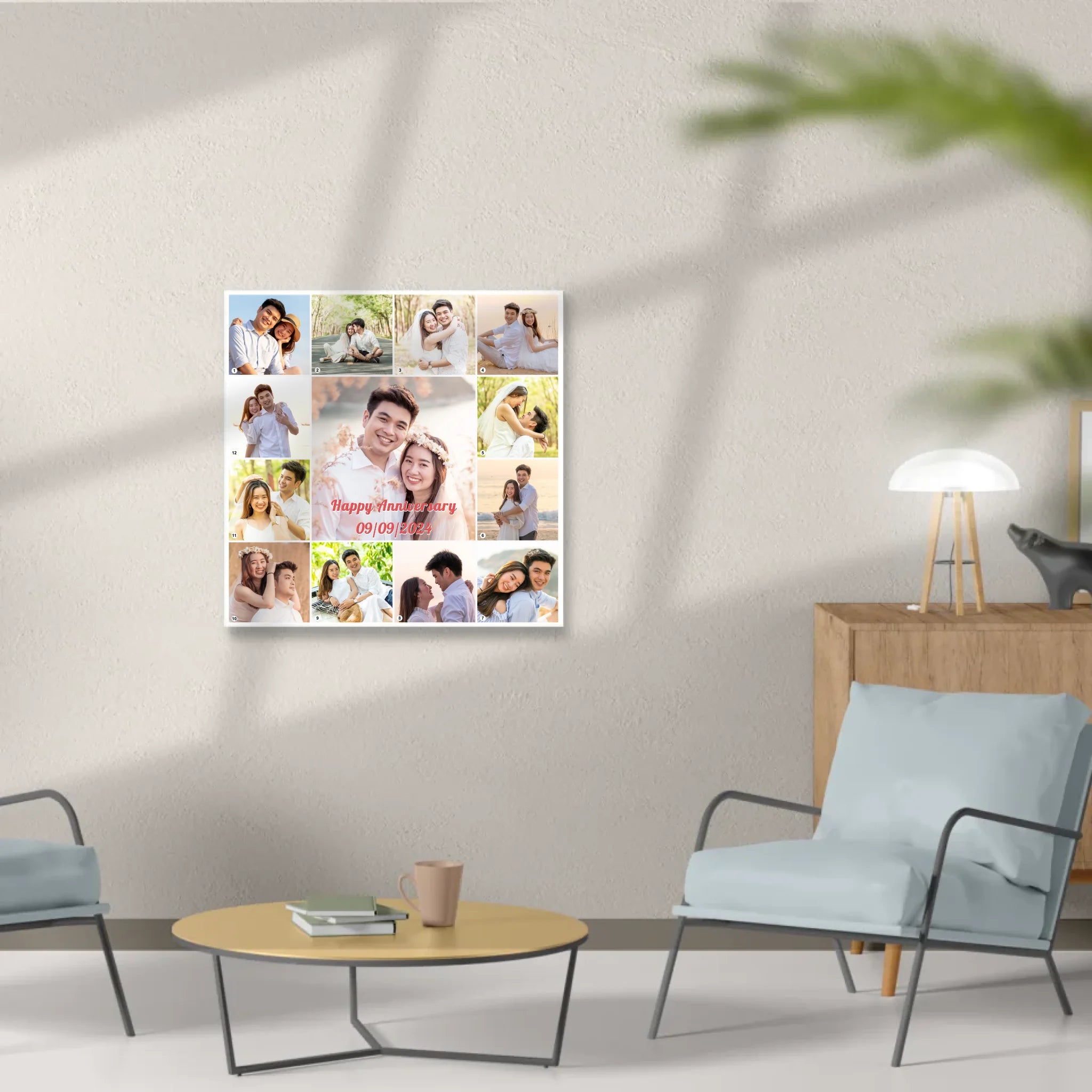 กรอบลอยแขวนบนพนังในบ้าน