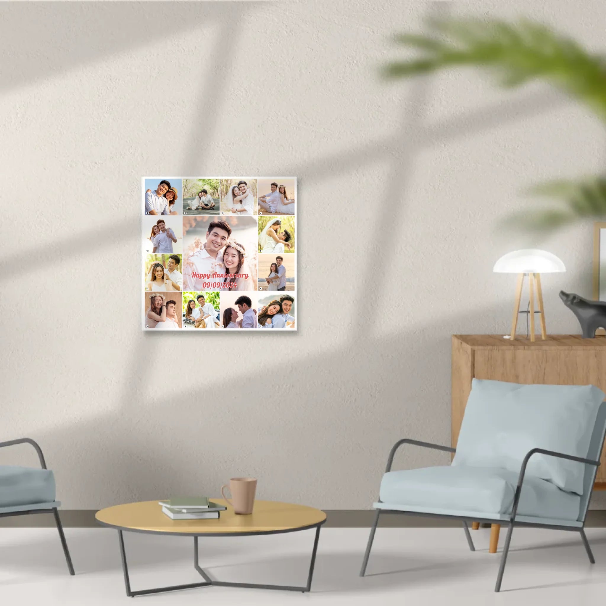 กรอยลอยแขวนบนผนังในบ้าน