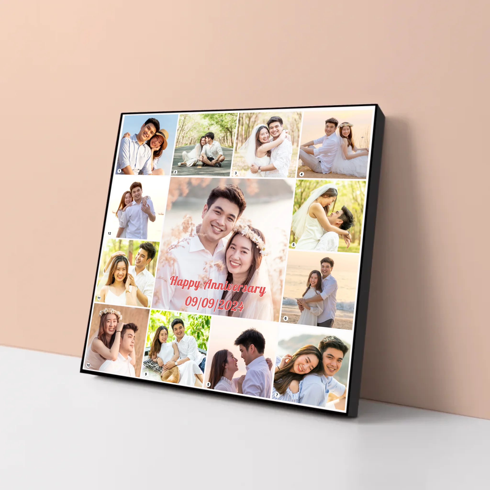 กรอยลอยพร้อมรูปวางบนพื้น