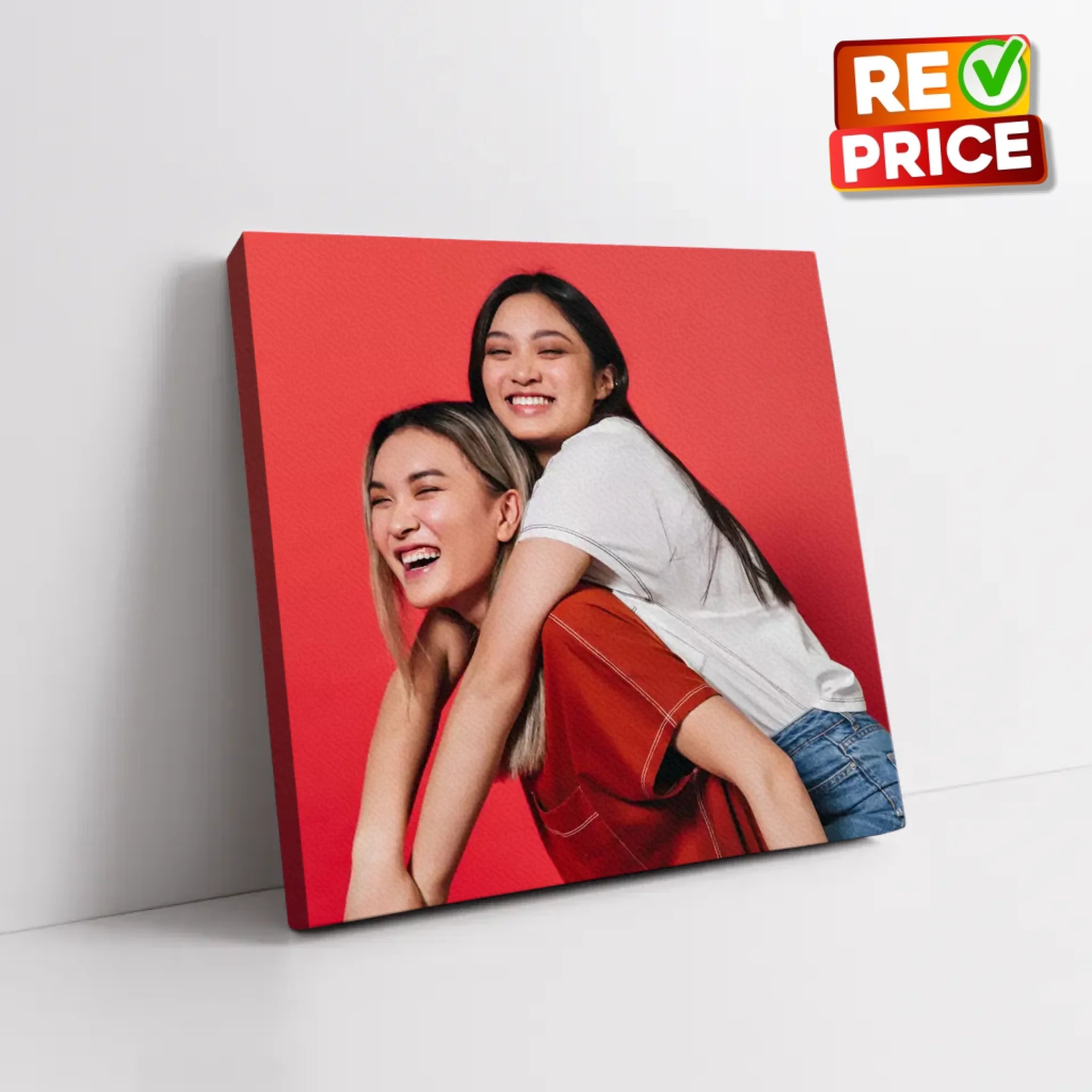 ภาพพิมพ์แคนวาส วางอยู่บนพื้นที่เป็นสีขาว