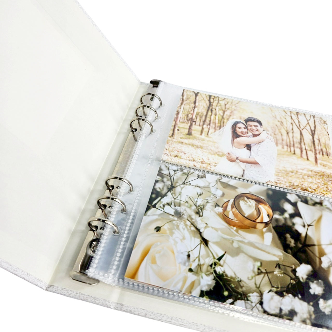 ปกอัลบั้มกระดาษไวนิลมีลาย WHITE