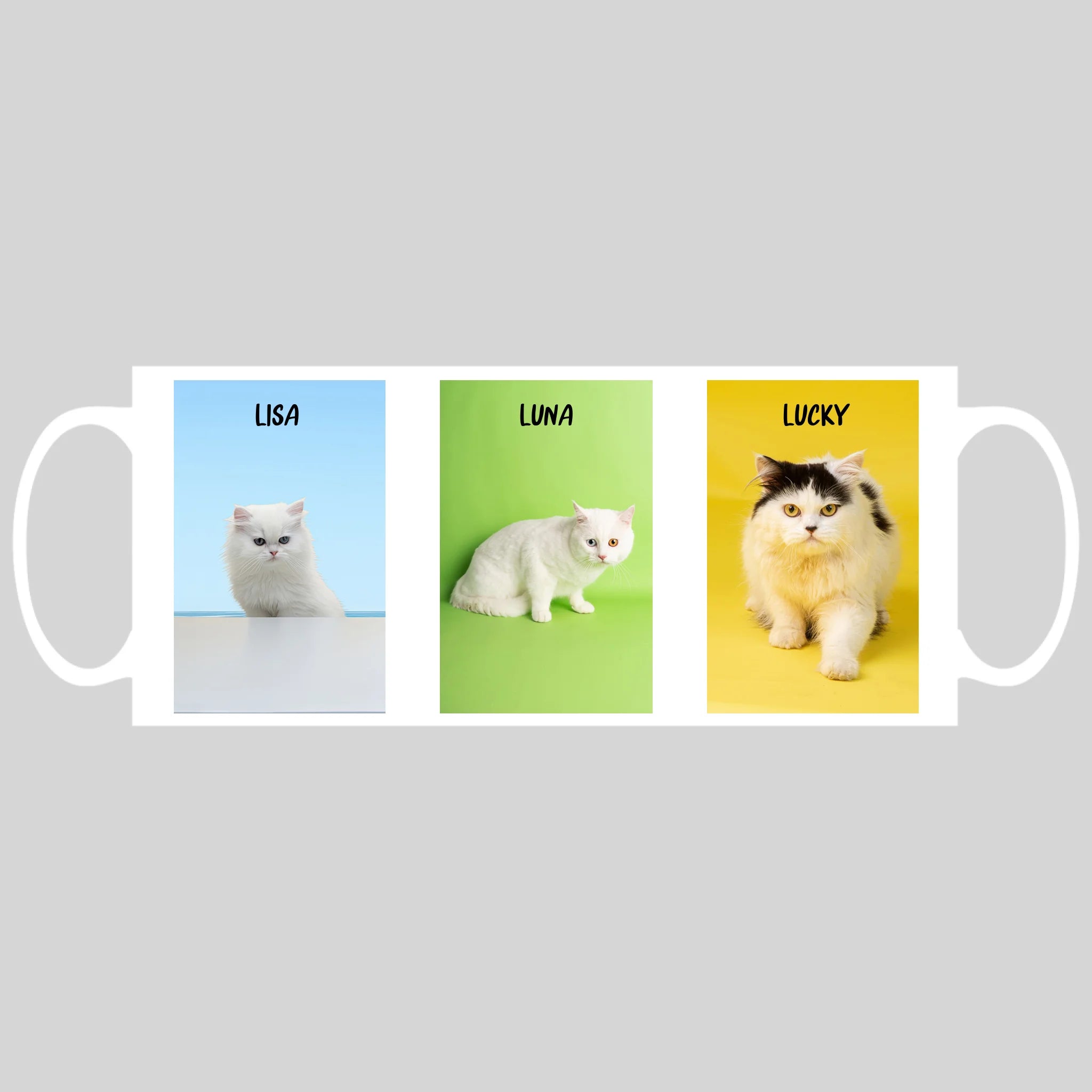แก้วกาแฟ มีลายสกรีน วางบนพื้นขาว