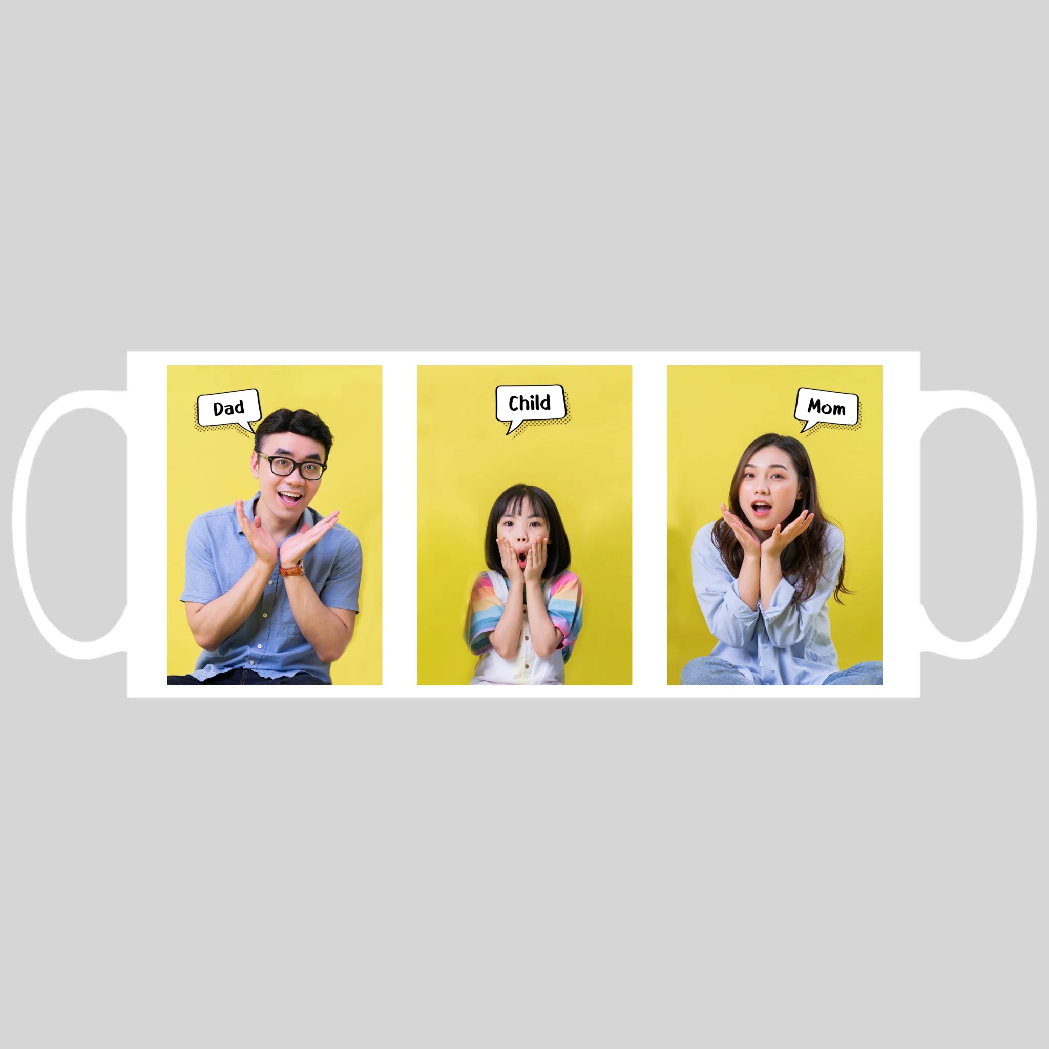 แก้วกาแฟ มีลายสกรีน วางบนพื้นขาว