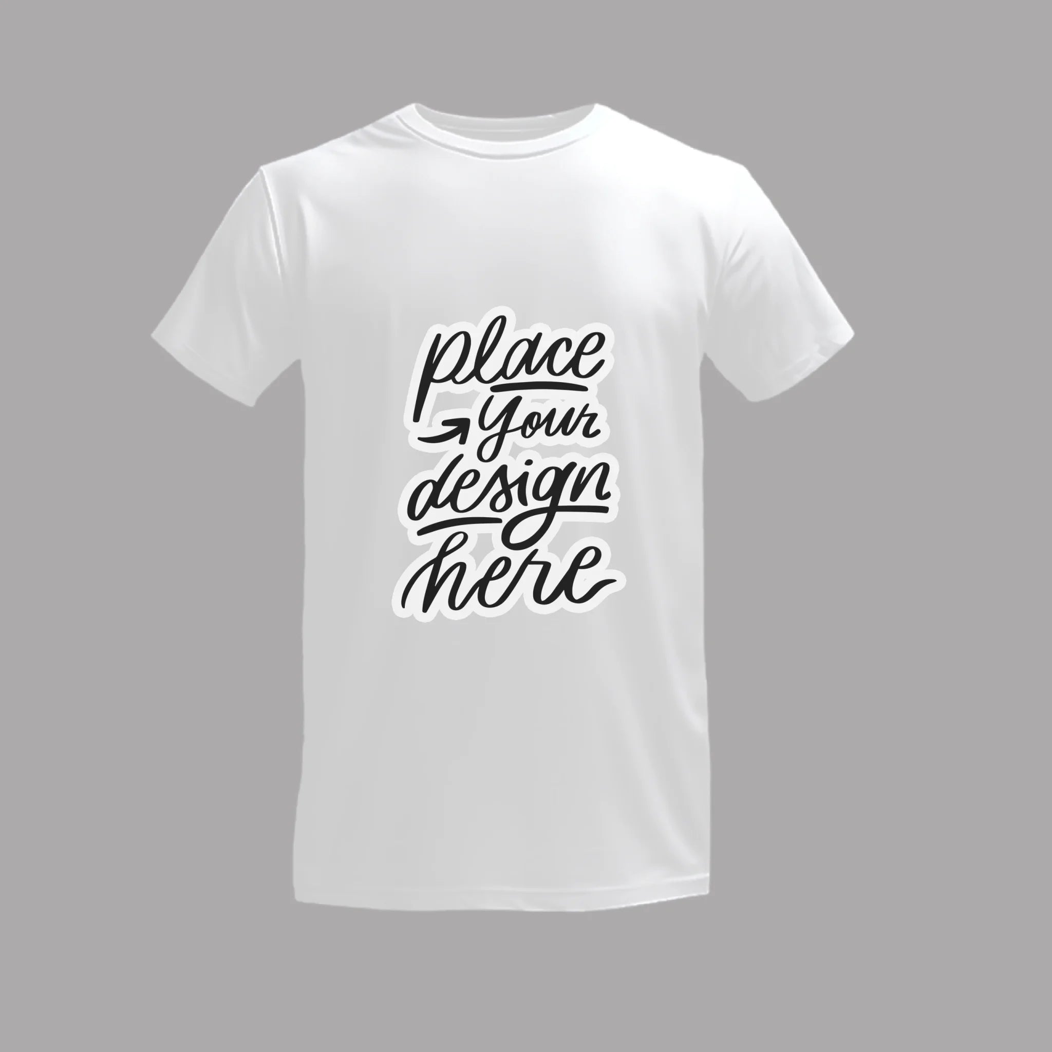 เสื้อยืดพิมพ์ลาย บนพื้นสีขาว