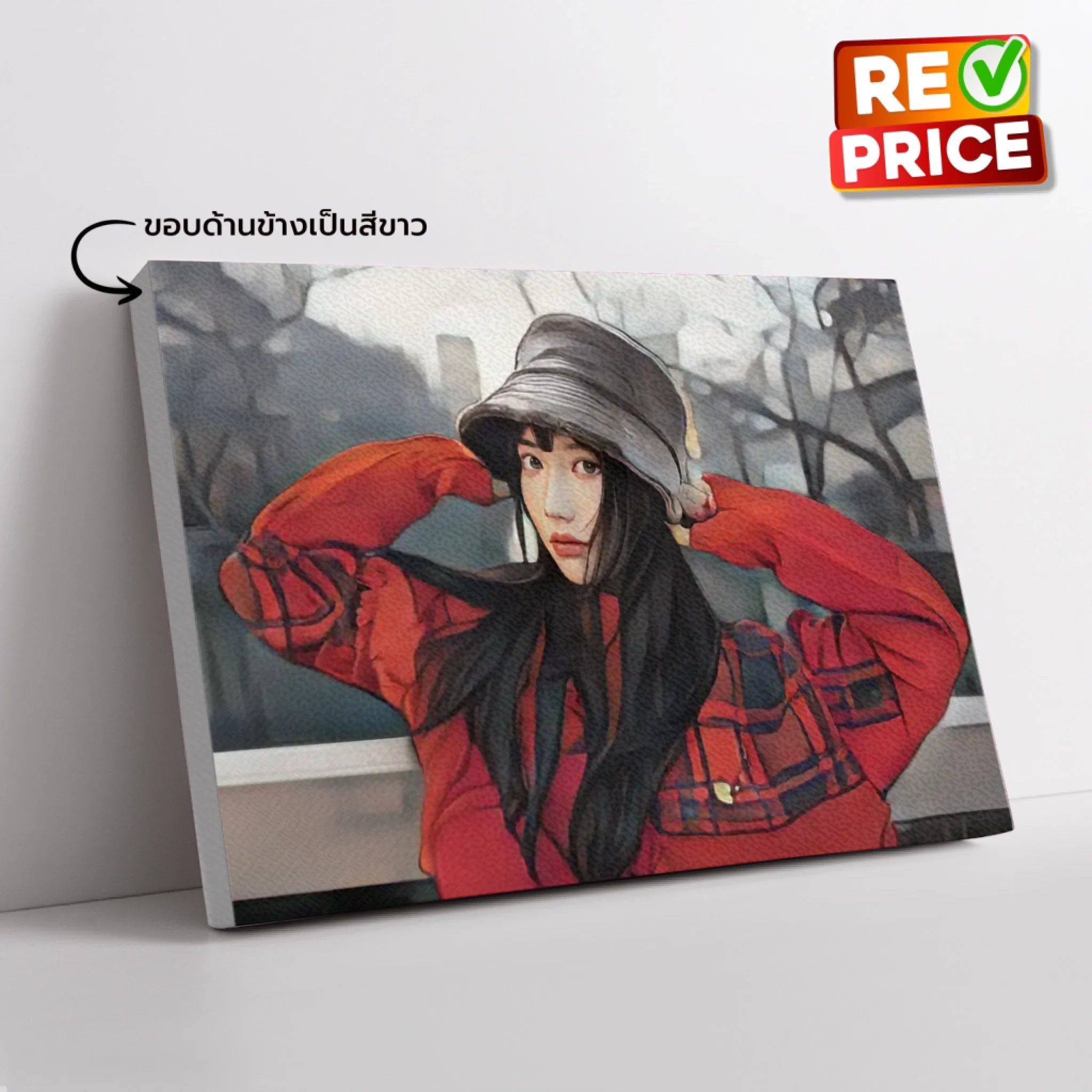 ภาพพิมพ์แคนวาส วางอยู่บนพื้นสีขาว