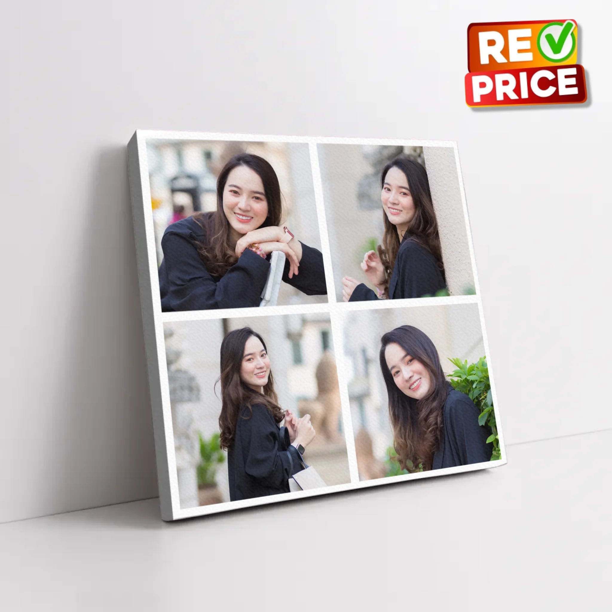 ภาพพิมพ์แคนวาส วางอยู่บนพื้นที่เป็นสีขาว