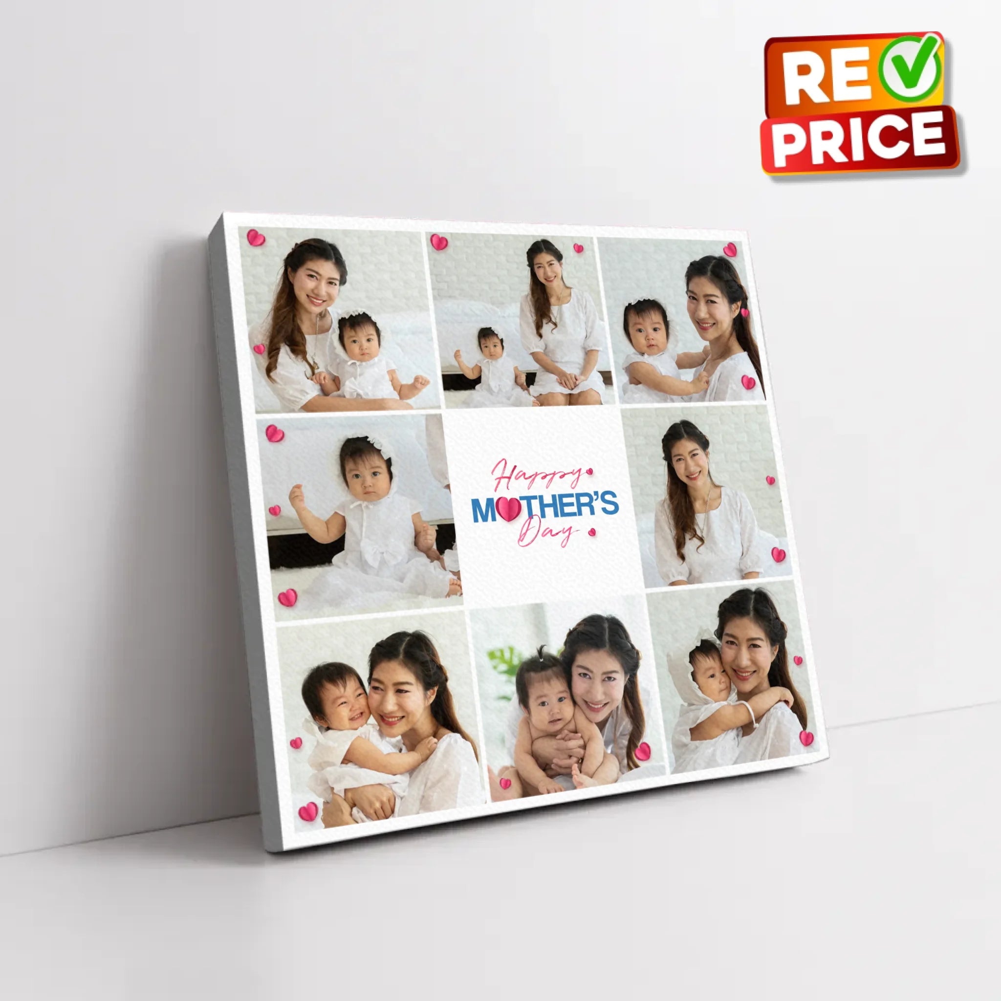 ภาพพิมพ์แคนวาส วางอยู่บนพื้นที่เป็นสีขาว