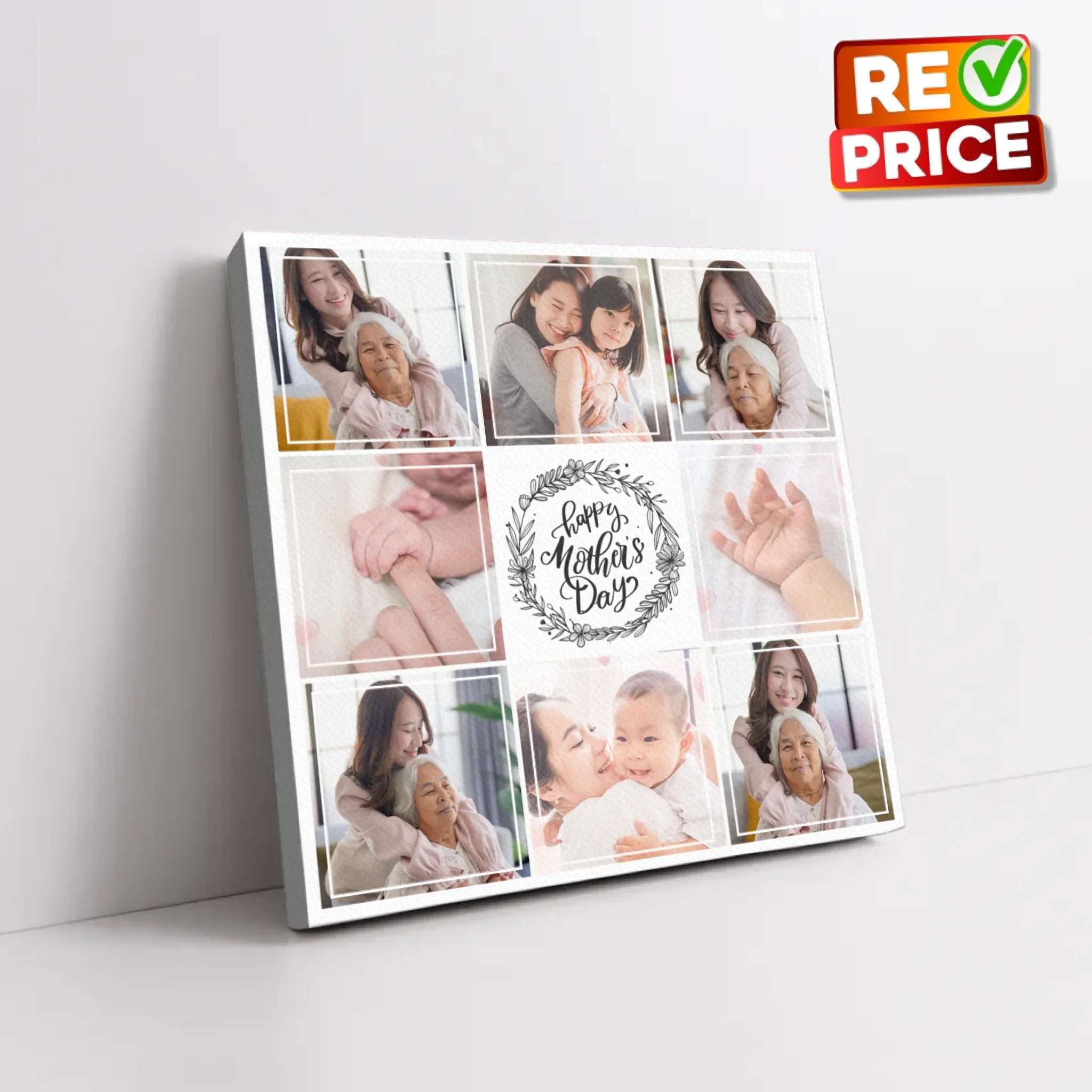 ภาพพิมพ์แคนวาส วางอยู่บนพื้นที่เป็นสีขาว