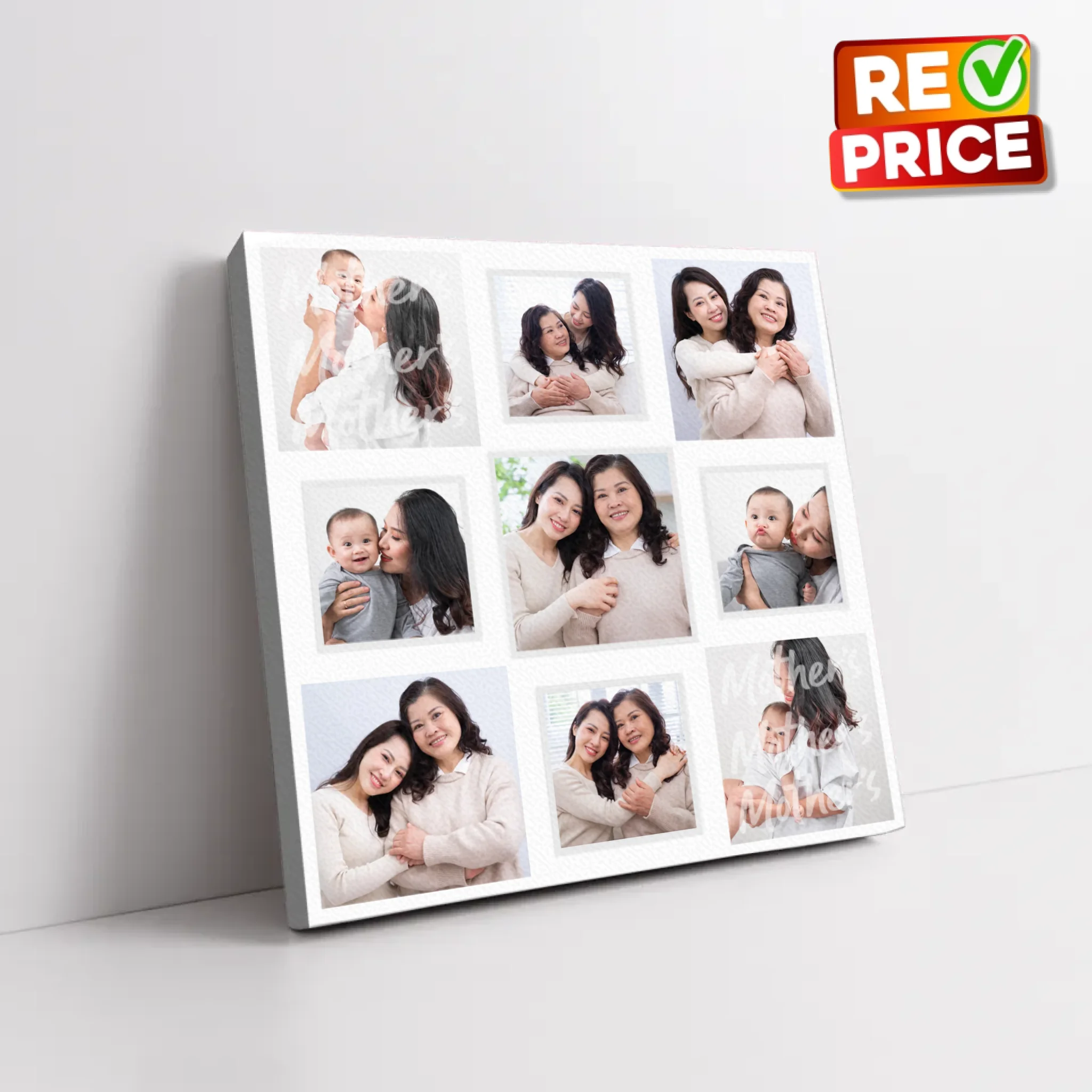 ภาพพิมพ์แคนวาส วางอยู่บนพื้นที่เป็นสีขาว