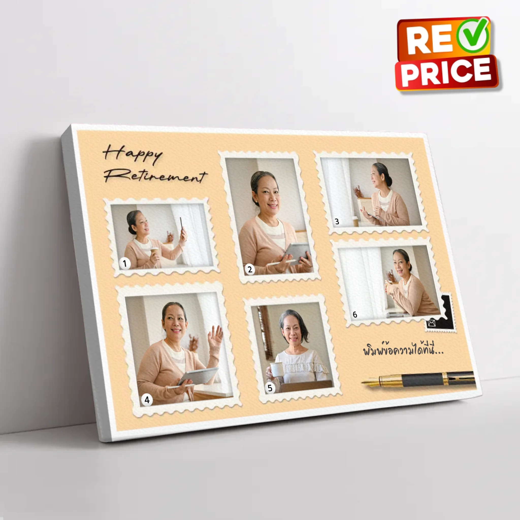 ภาพพิมพ์แคนวาส วางอยู่บนพื้นสีขาว