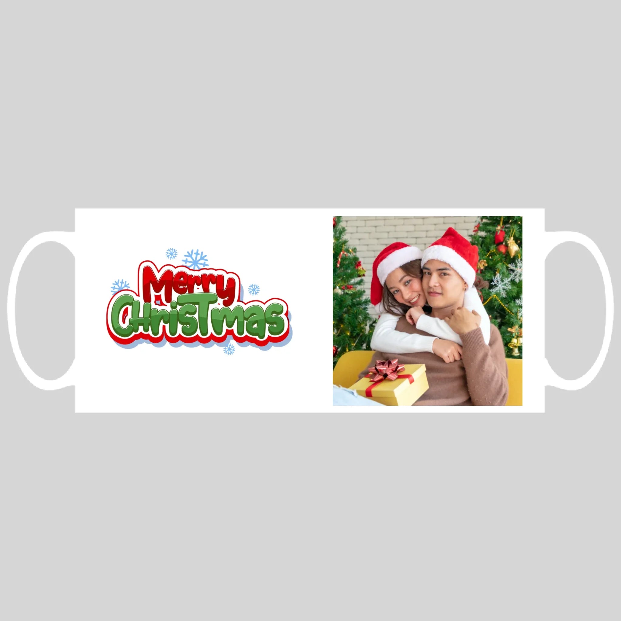 แก้วกาแฟ มีลายสกรีน วางบนพื้นขาว