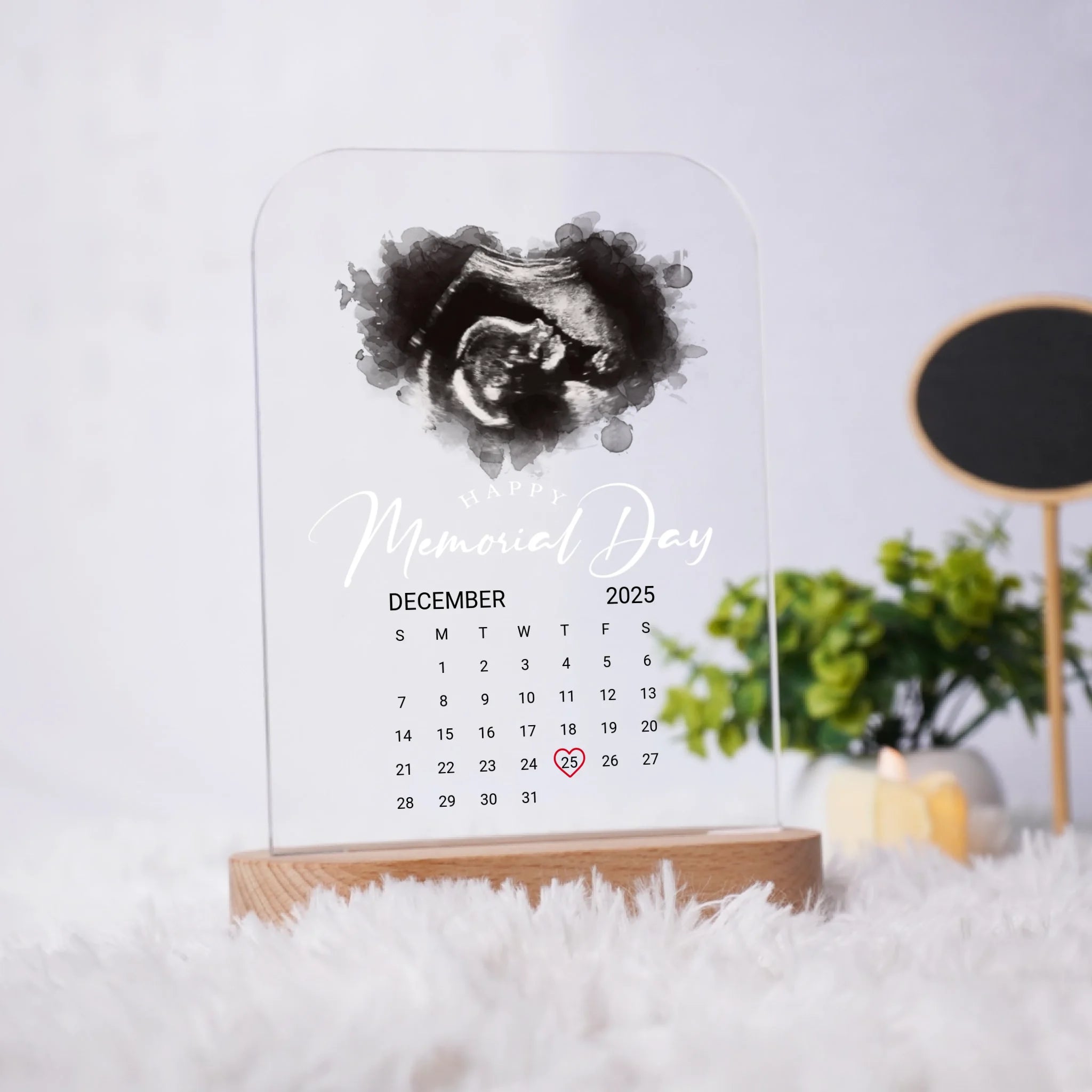 โคมไฟอะคริลิก พิมพ์ UV คุณภาพสูง พร้อมฐานตั้งและไฟ LED