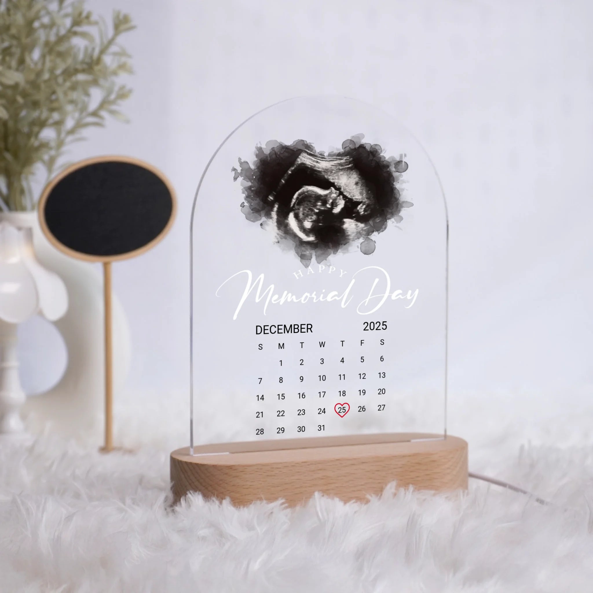 โคมไฟอะคริลิก พิมพ์ UV คุณภาพสูง พร้อมฐานตั้งและไฟ LED