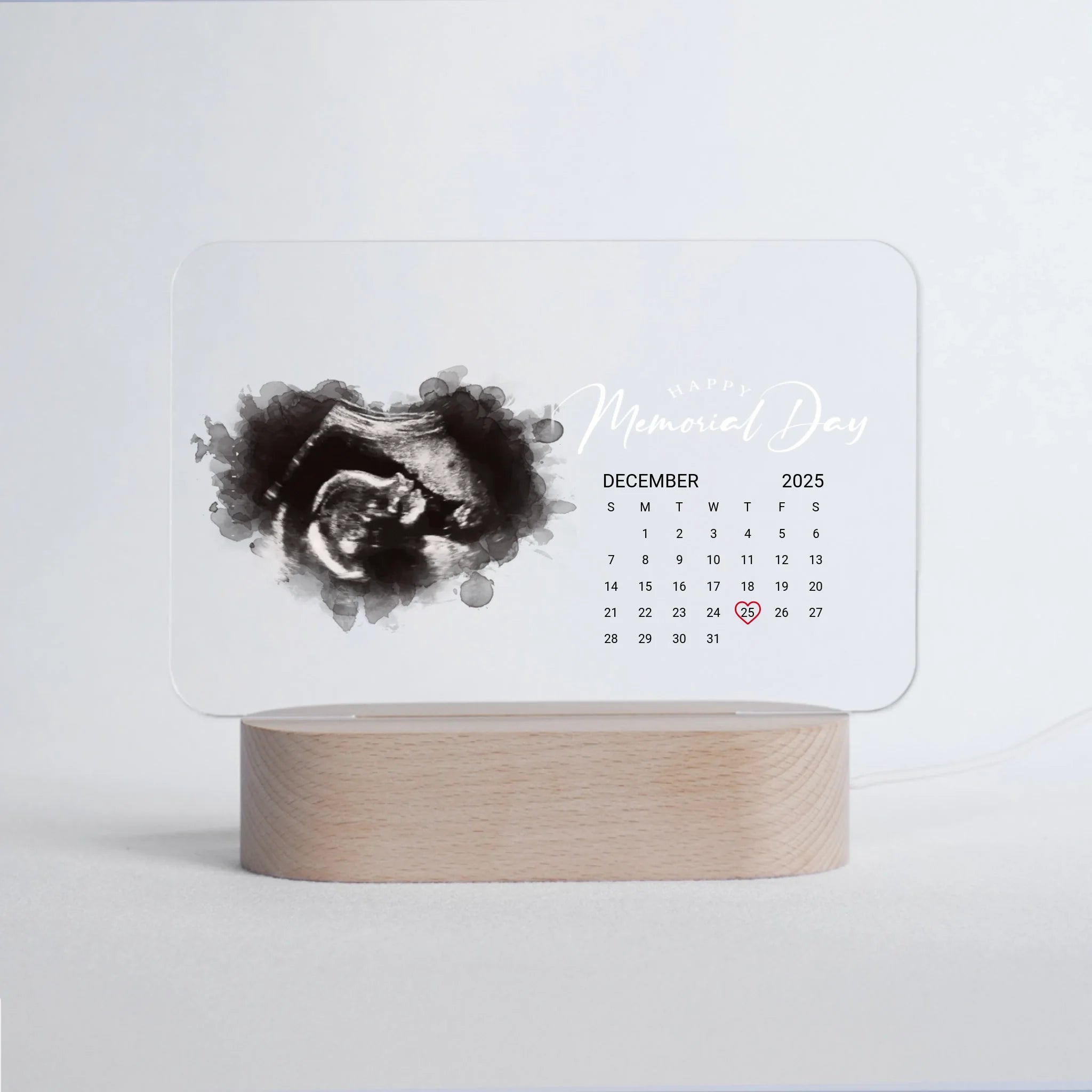 โคมไฟอะคริลิก พิมพ์ UV คุณภาพสูง พร้อมฐานตั้งและไฟ LED