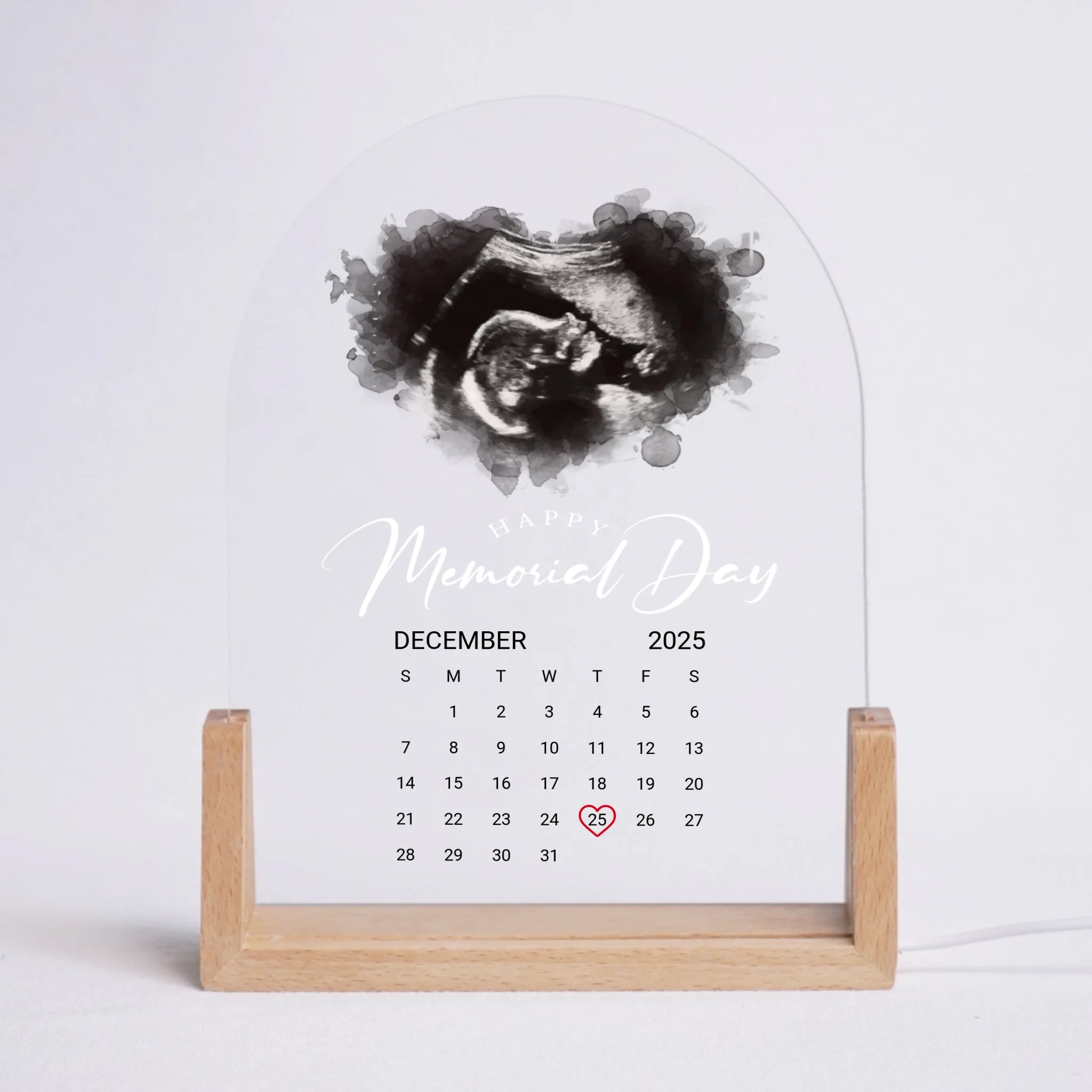 โคมไฟอะคริลิก พิมพ์ UV คุณภาพสูง พร้อมฐานตั้งและไฟ LED