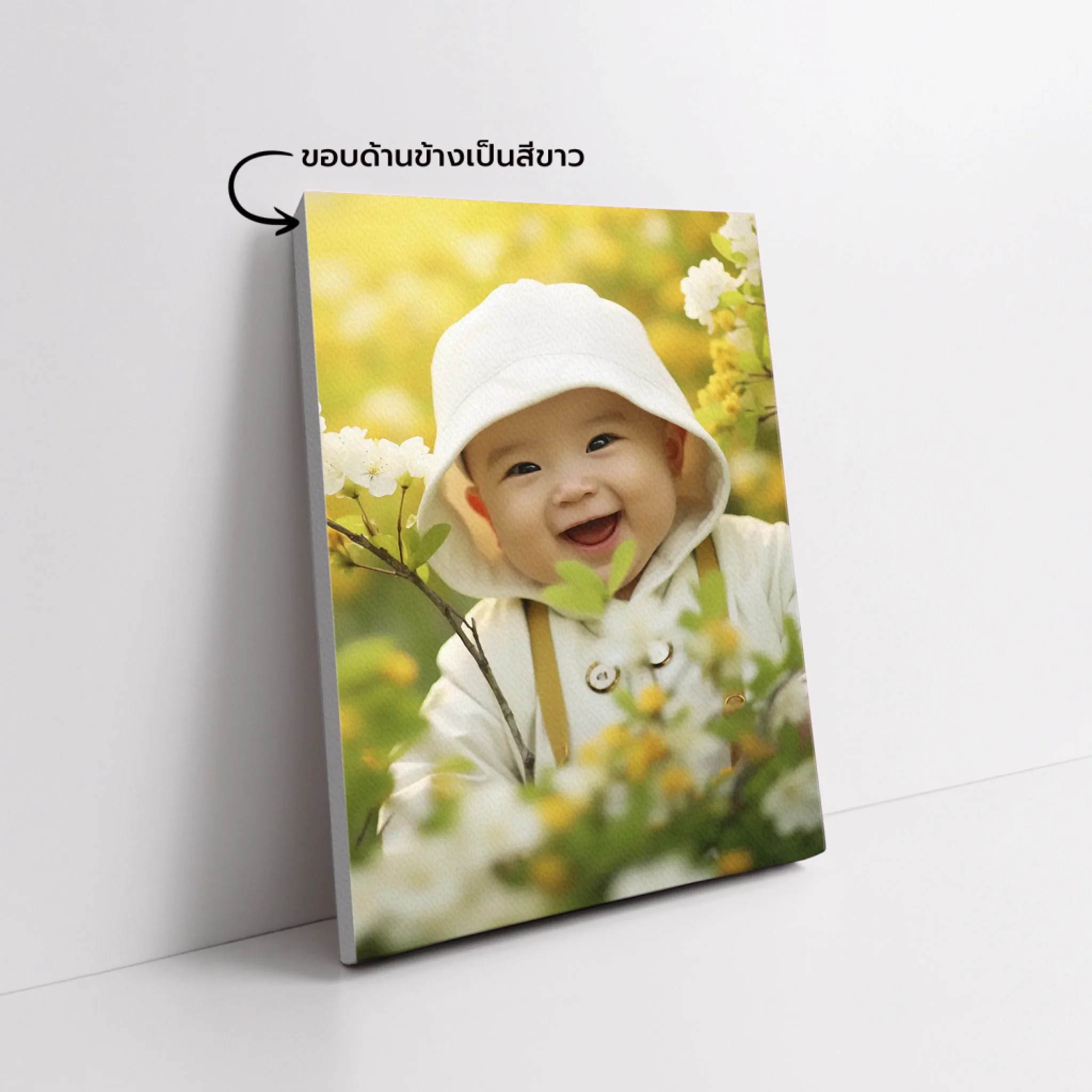 ภาพพิมพ์แคนวาส วางอยุ่บนพื้นสีขาว