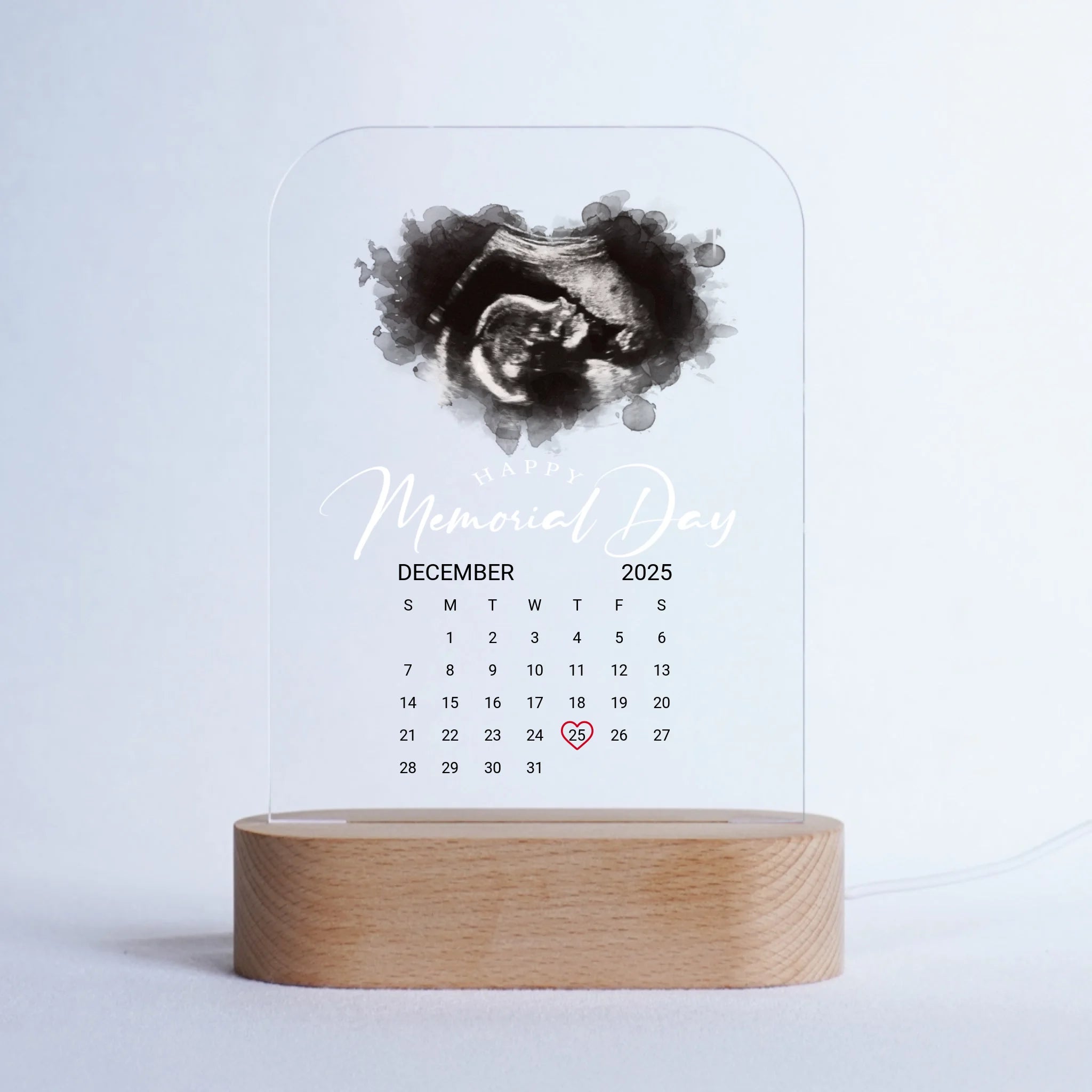 โคมไฟอะคริลิก พิมพ์ UV คุณภาพสูง พร้อมฐานตั้งและไฟ LED