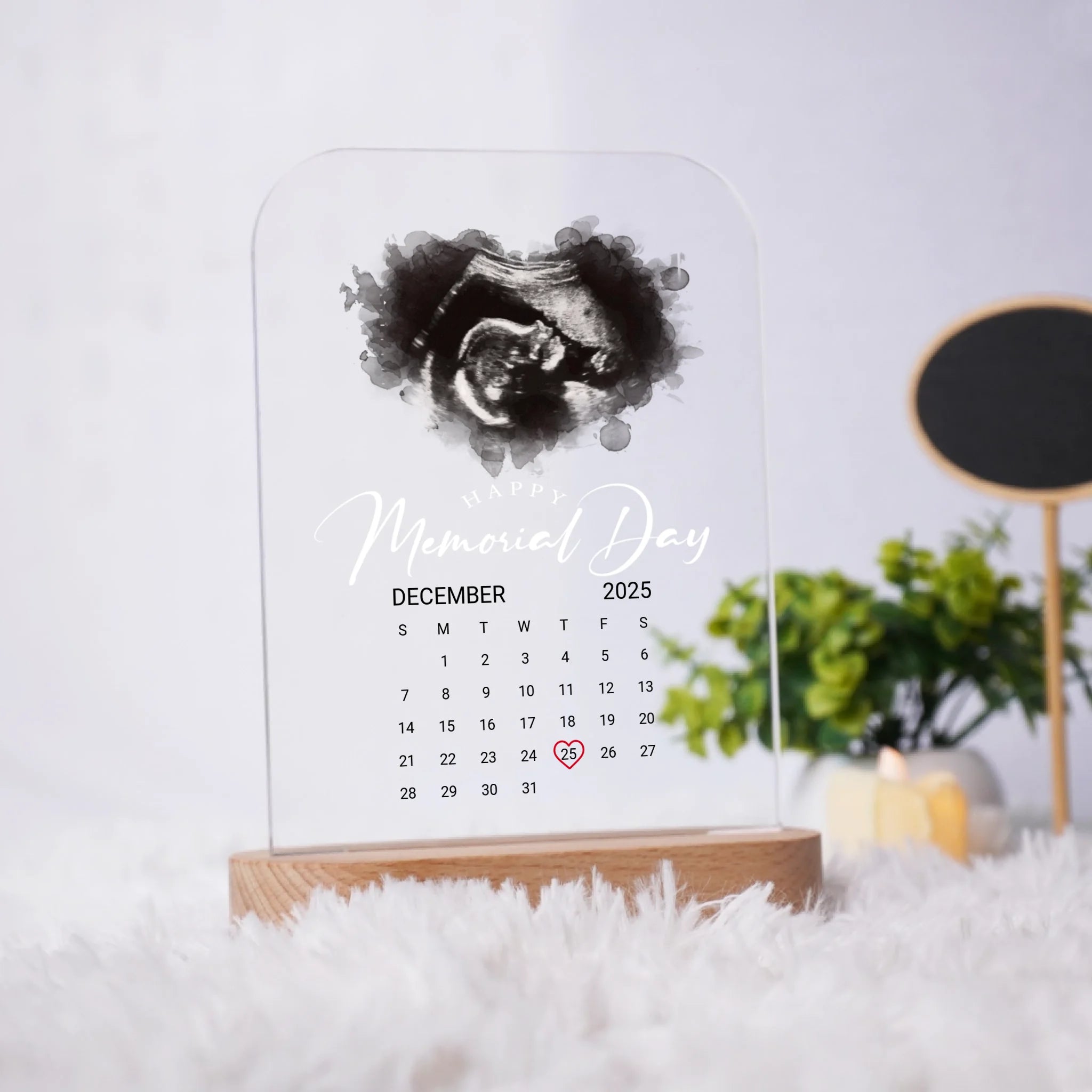 โคมไฟอะคริลิก พิมพ์ UV คุณภาพสูง พร้อมฐานตั้งและไฟ LED