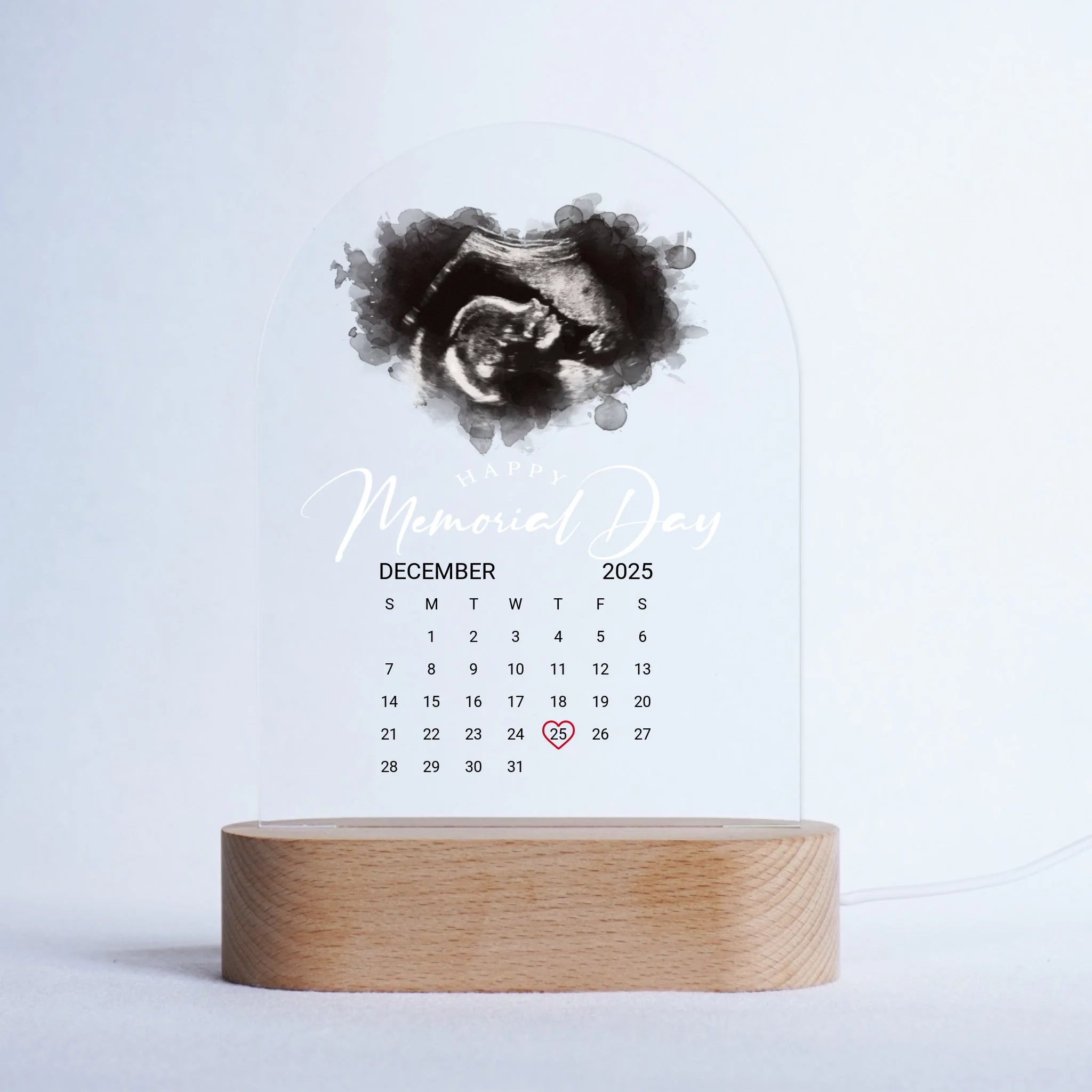 โคมไฟอะคริลิก พิมพ์ UV คุณภาพสูง พร้อมฐานตั้งและไฟ LED