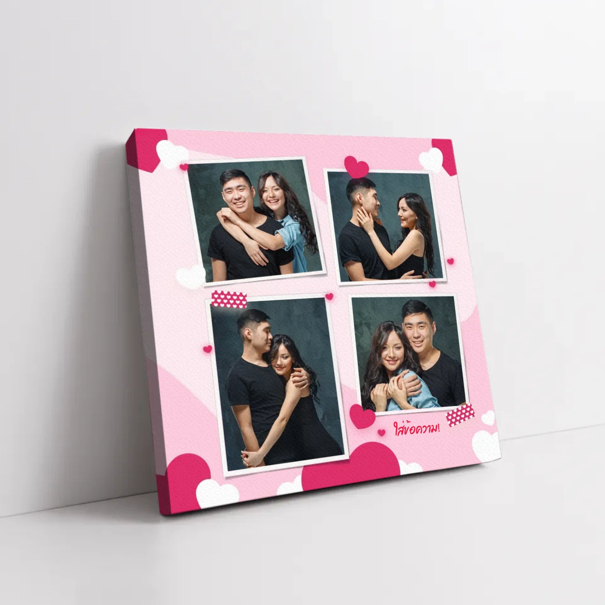 ภาพพิมพ์แคนวาส วางอยู่บนพื้นที่เป็นสีขาว