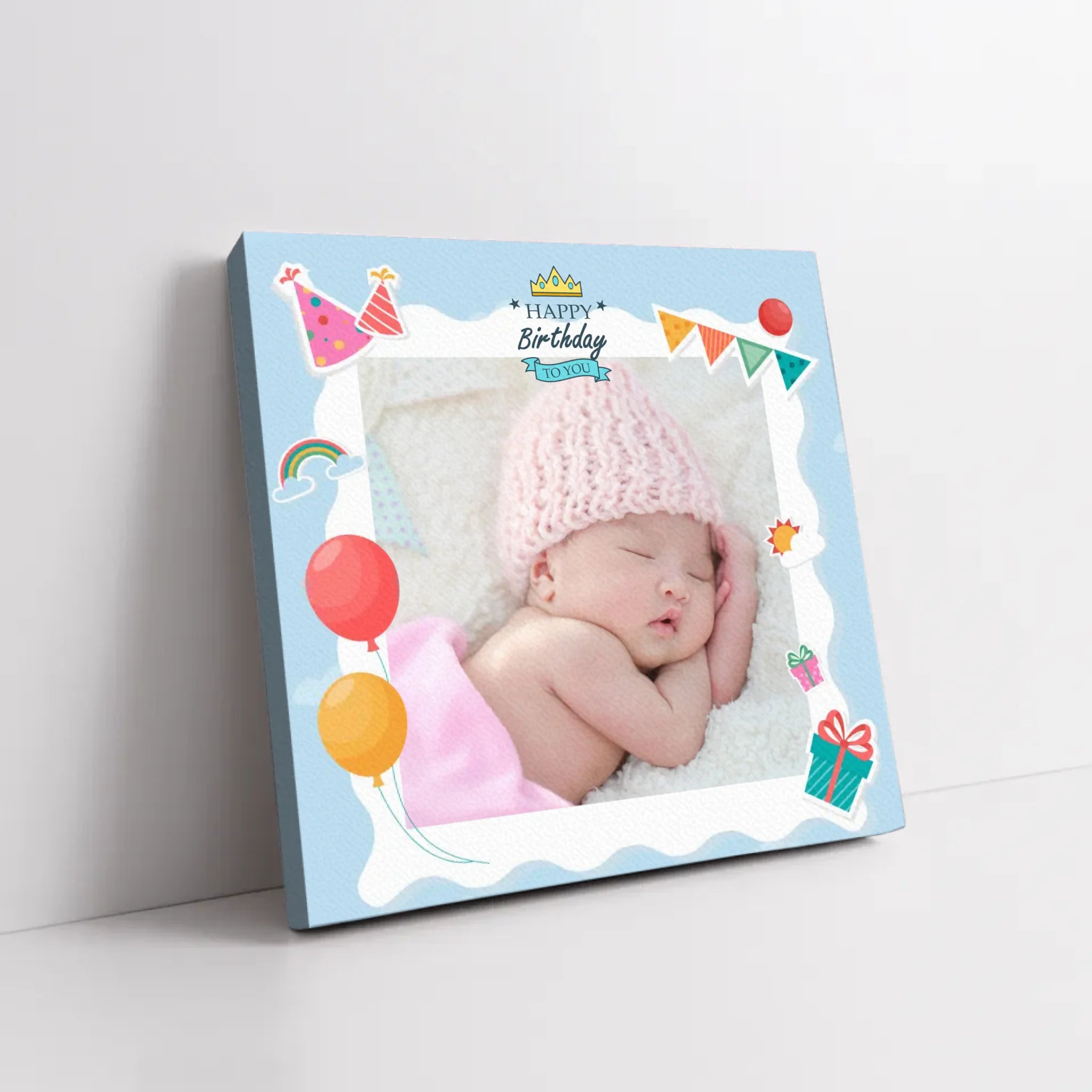 ภาพพิมพ์แคนวาส วางอยู่บนพื้นที่เป็นสีขาว