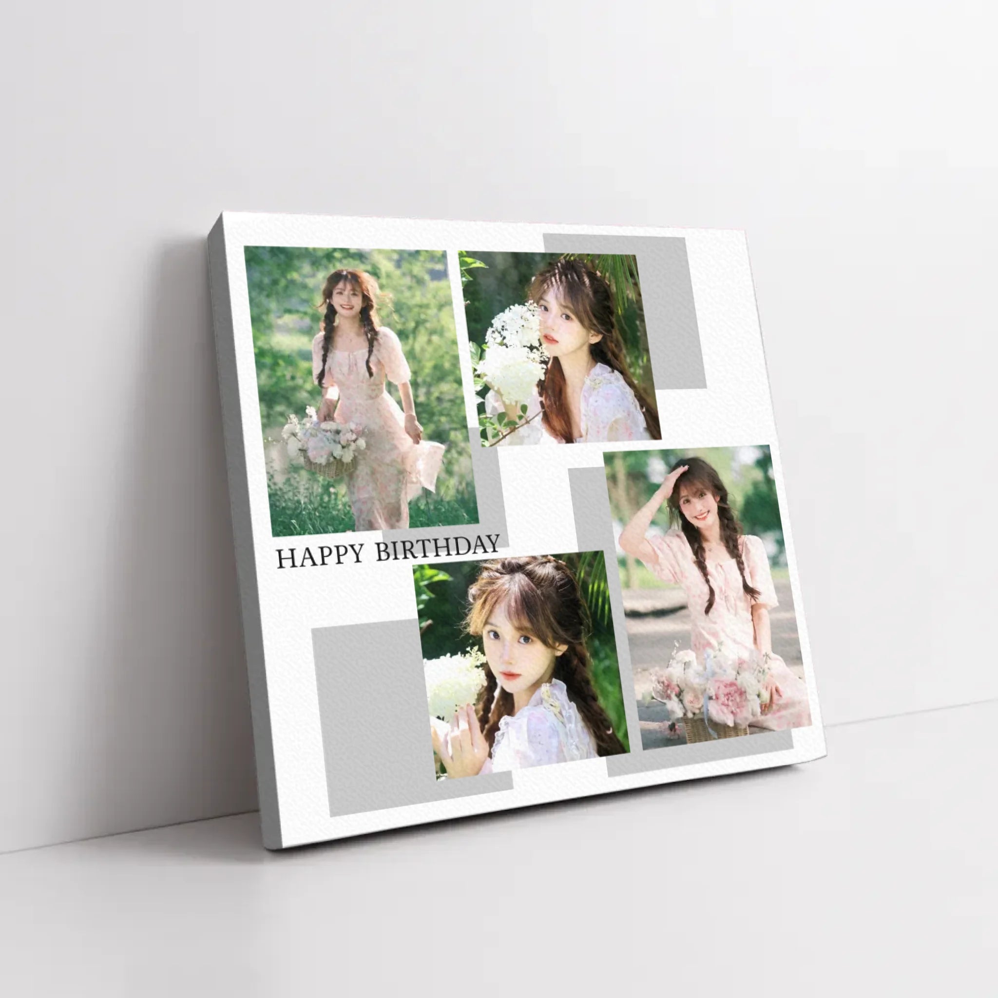 ภาพพิมพ์แคนวาส วางอยู่บนพื้นที่เป็นสีขาว