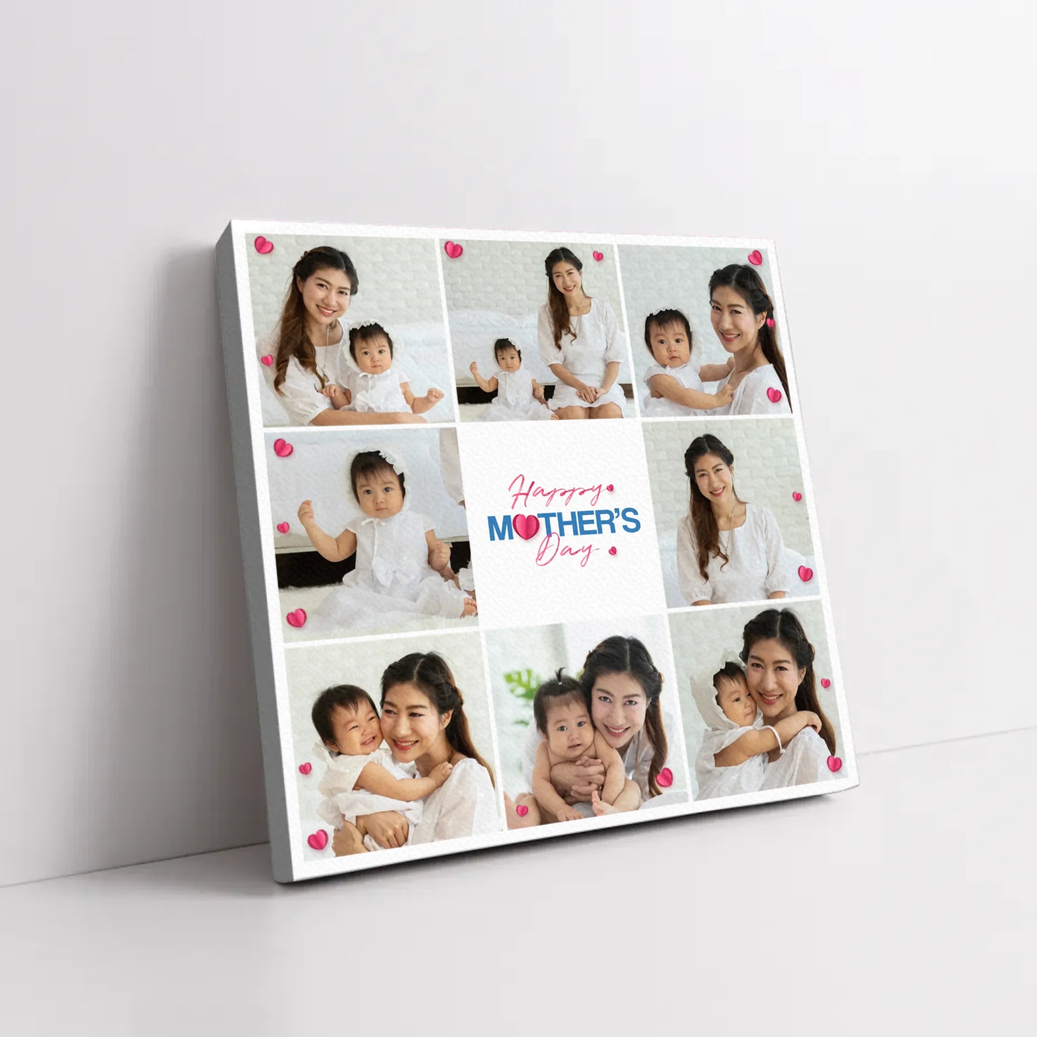 ภาพพิมพ์แคนวาส วางอยู่บนพื้นที่เป็นสีขาว