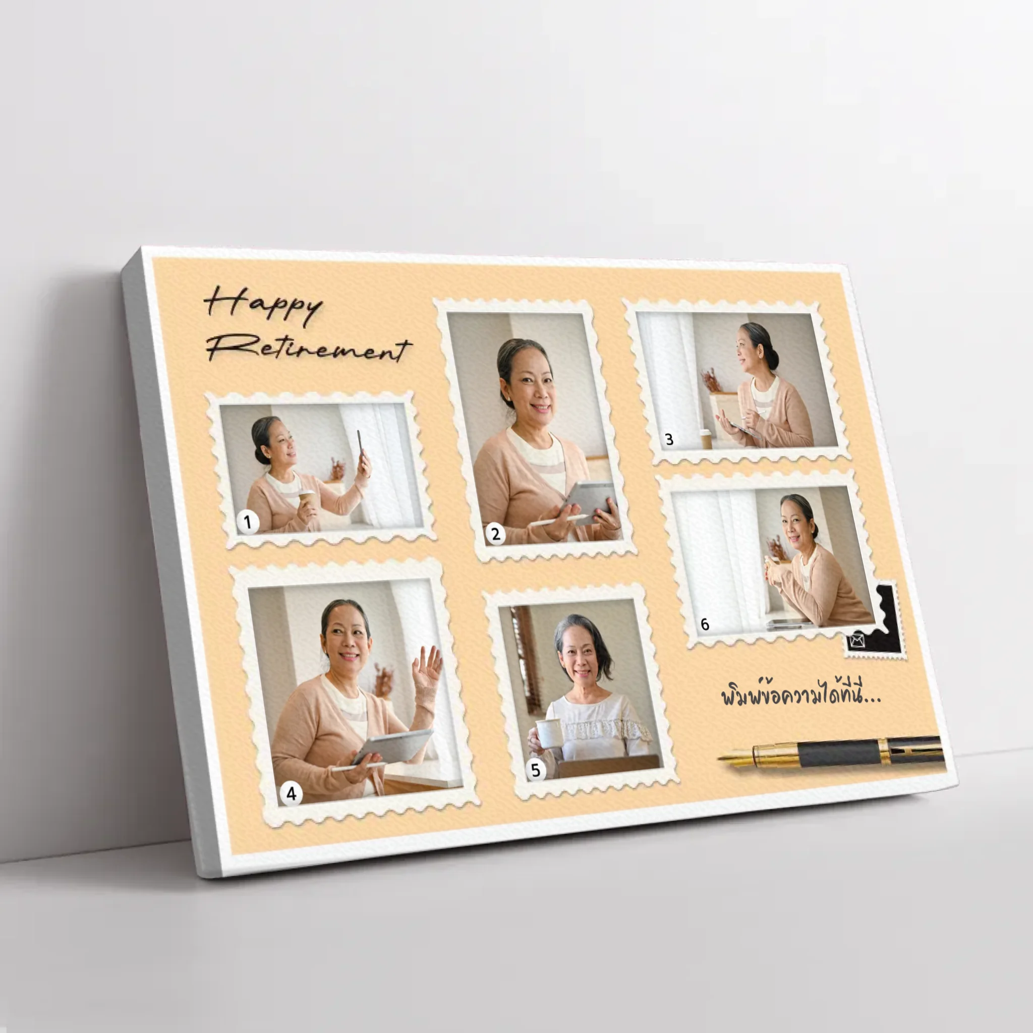 ภาพพิมพ์แคนวาส วางอยู่บนพื้นสีขาว