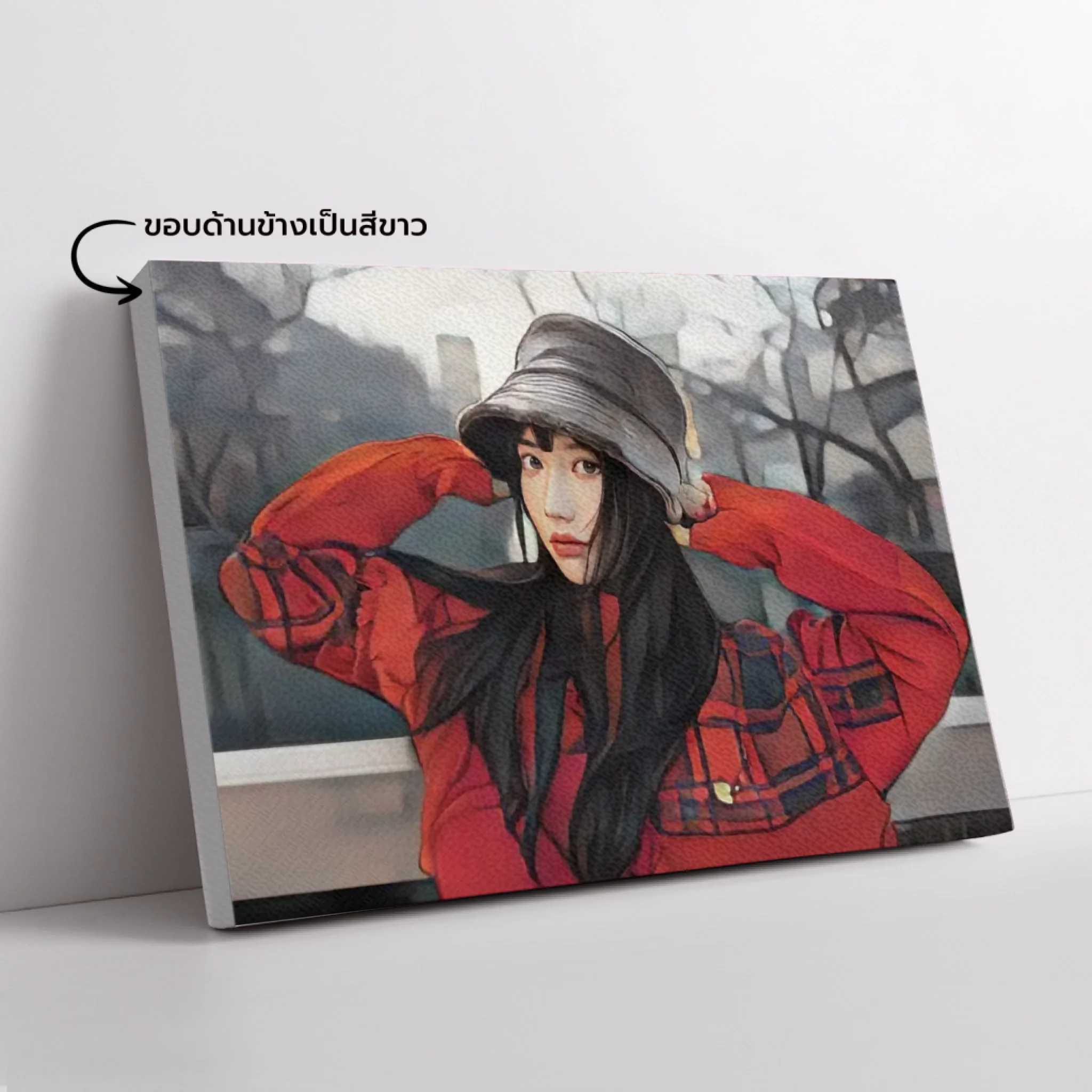 ภาพพิมพ์แคนวาส วางอยู่บนพื้นสีขาว