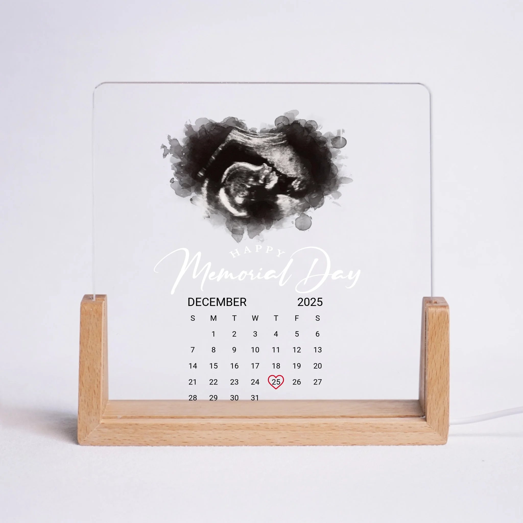 โคมไฟอะคริลิก พิมพ์ UV คุณภาพสูง พร้อมฐานตั้งและไฟ LED