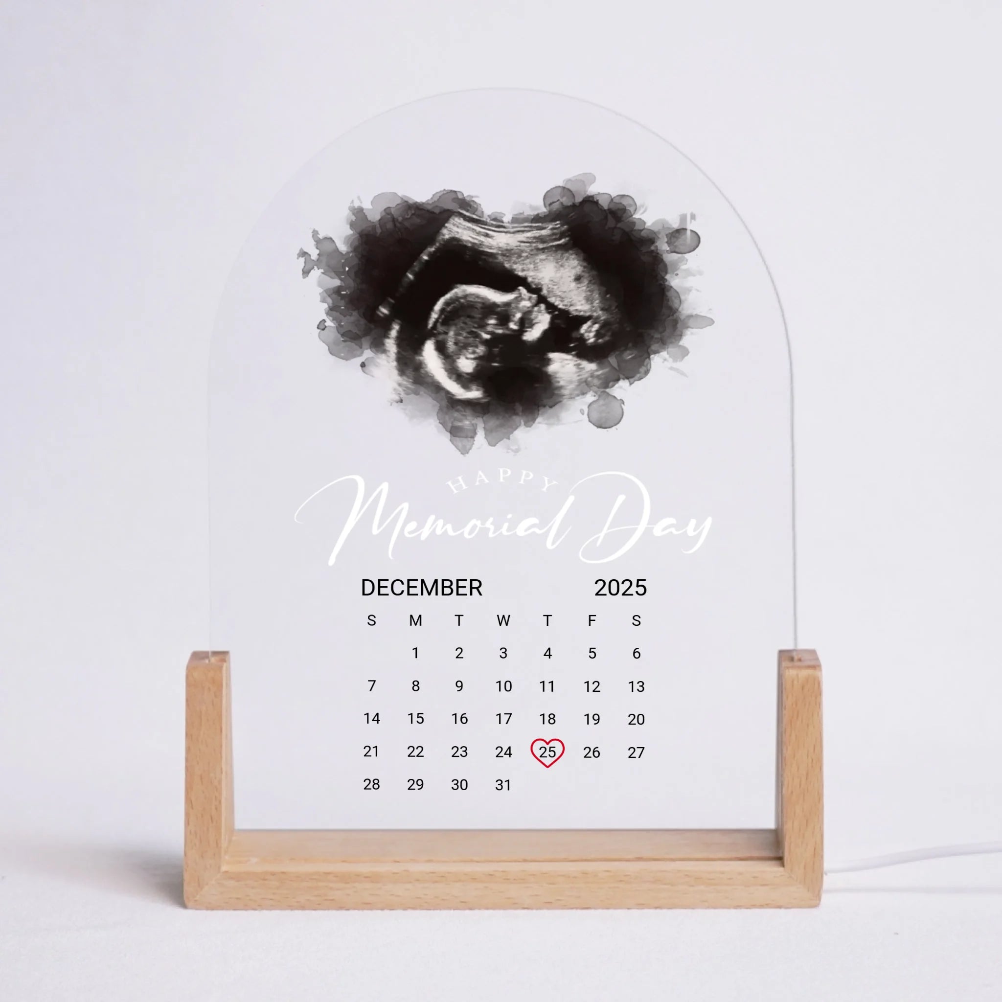 โคมไฟอะคริลิก พิมพ์ UV คุณภาพสูง พร้อมฐานตั้งและไฟ LED