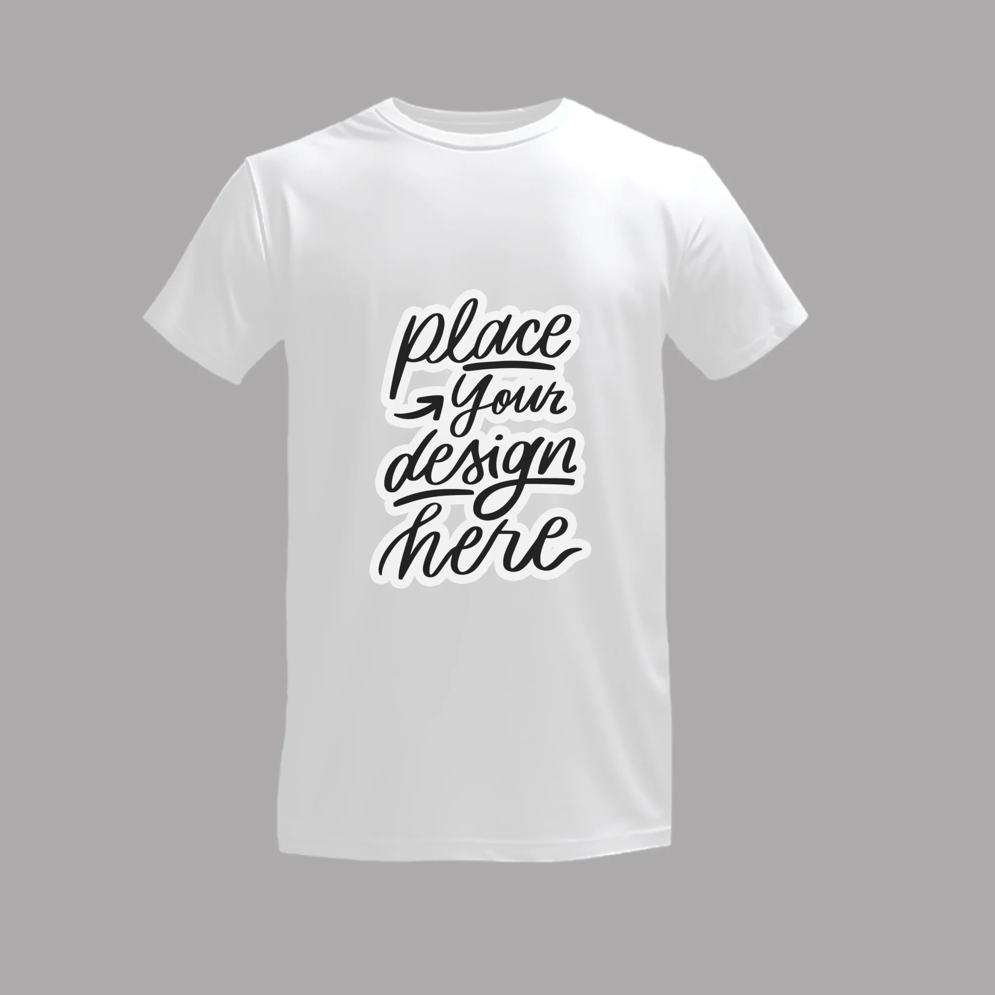 เสื้อยืดพิมพ์ลาย บนพื้นสีขาว