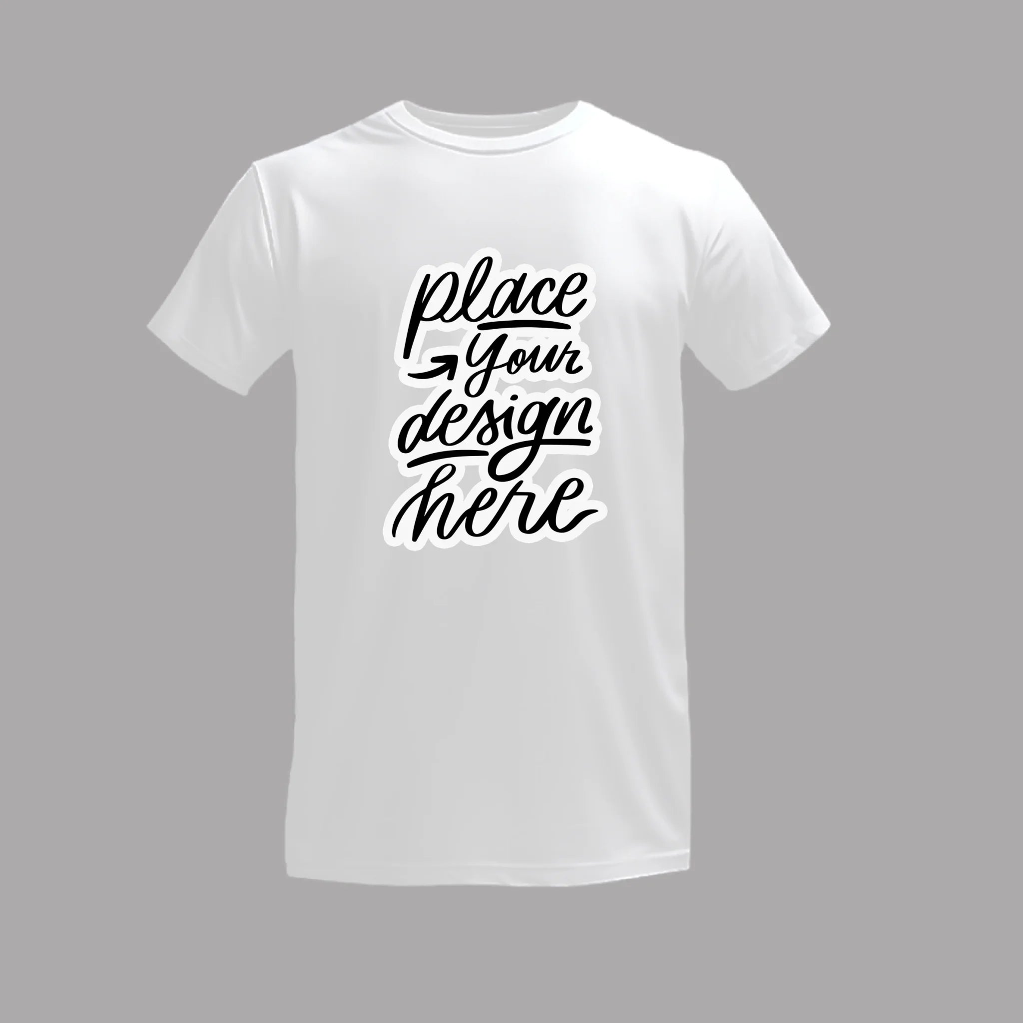 เสื้อยืดพิมพ์ลาย บนพื้นสีขาว