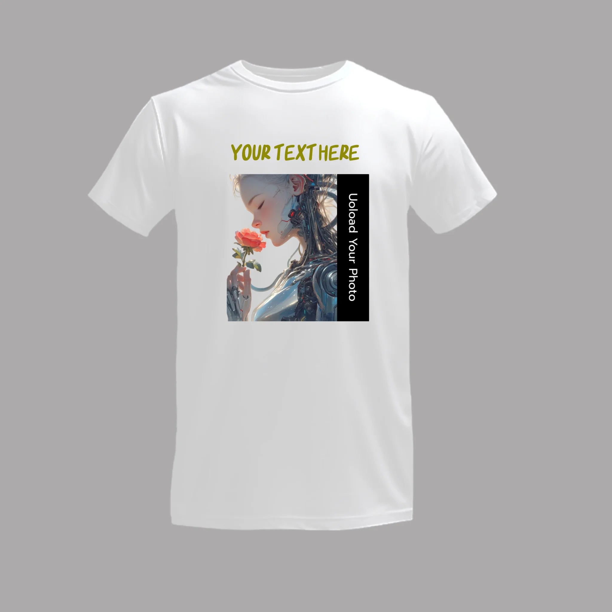 เสื้อยืดพิมพ์ลาย บนพื้นสีขาว
